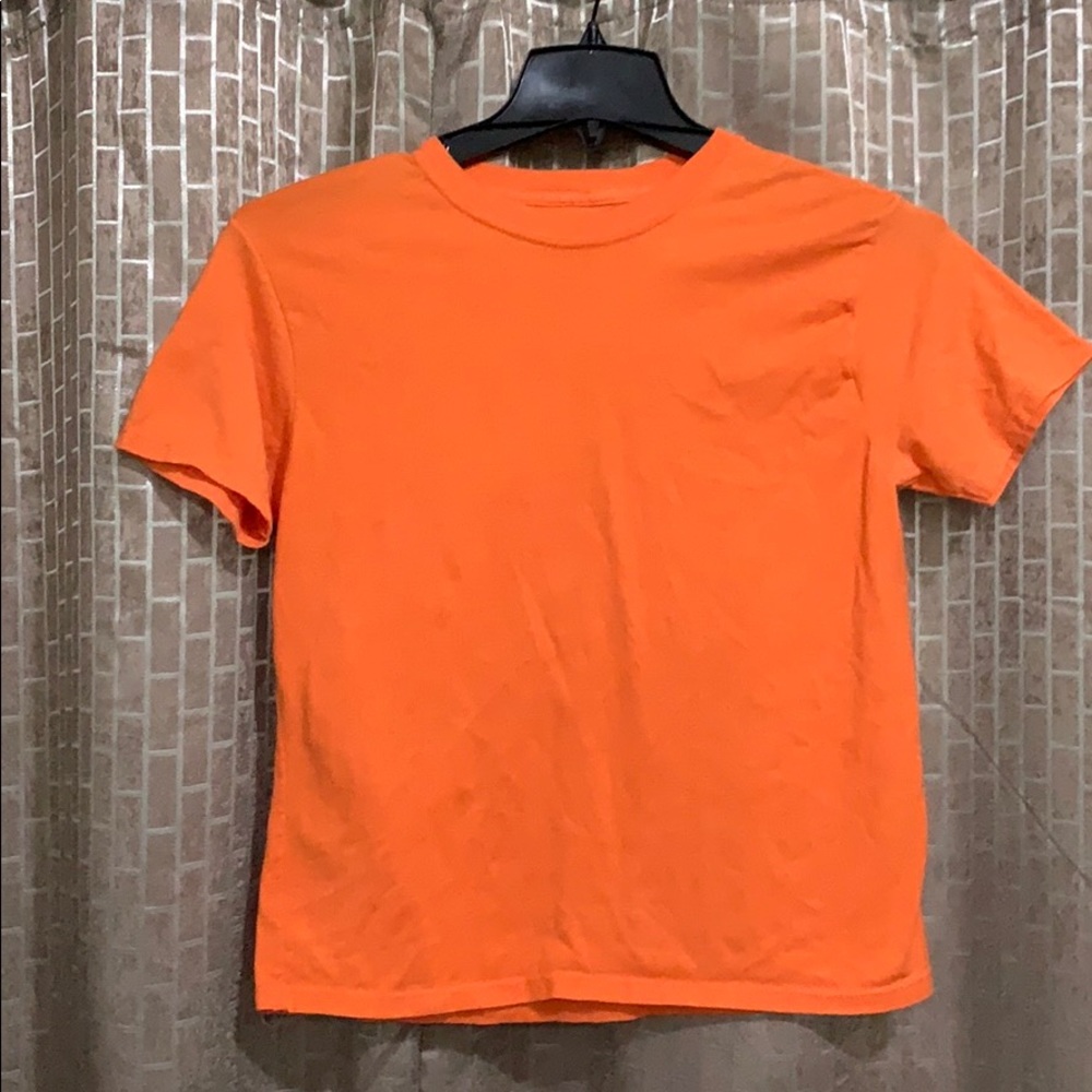 Hanes Orange Tshirt boys Large 10/12